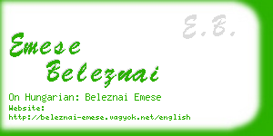 emese beleznai business card